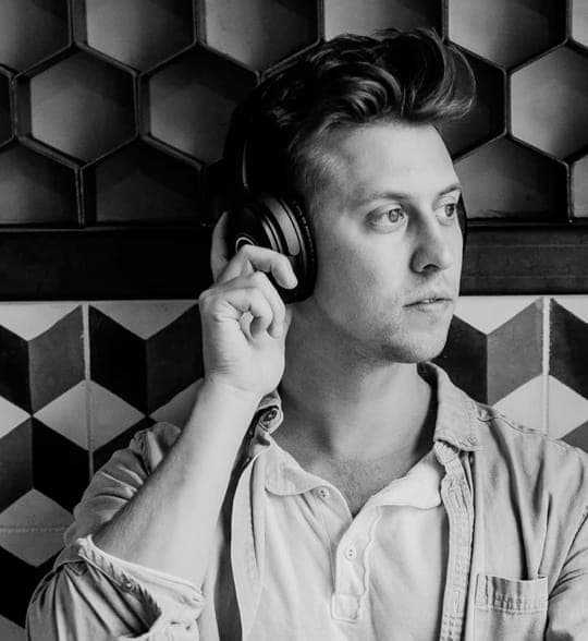 Man with quality headphones